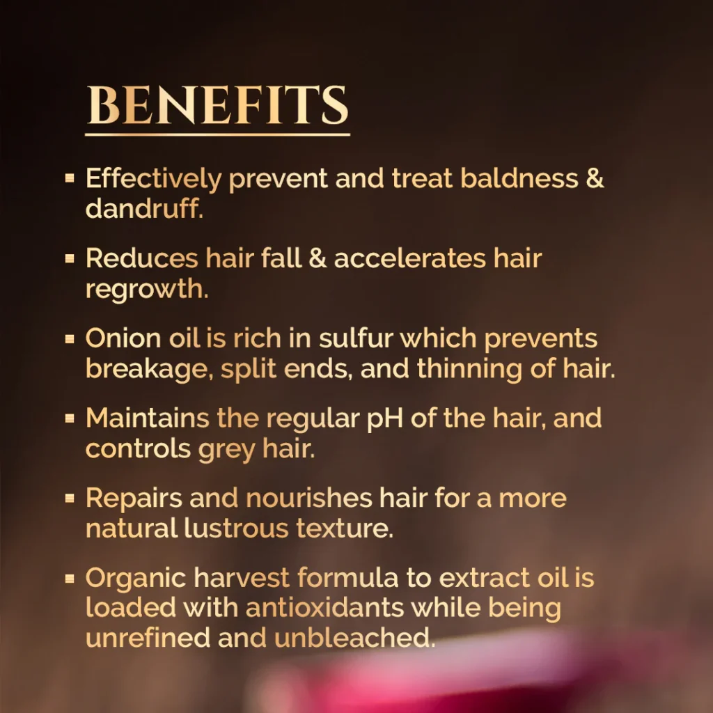 benefits of onion hair oil 